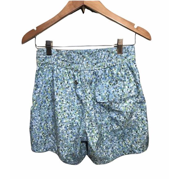 Jared Lang Speckled Flecked Swim Trunks 5.5 Inseam Pockets Size Small Blue Green - Picture 2 of 5